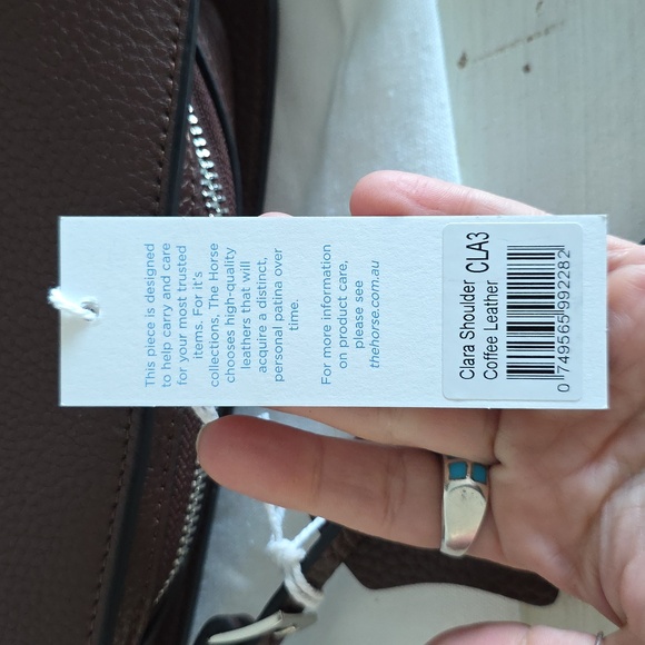 NWT The Horse Clara Shoulder Bag In Coffee Leather - Picture 8 of 11